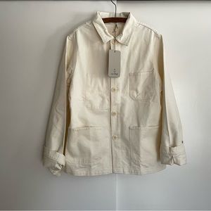 La Paz Baptista chore coat off white denim color